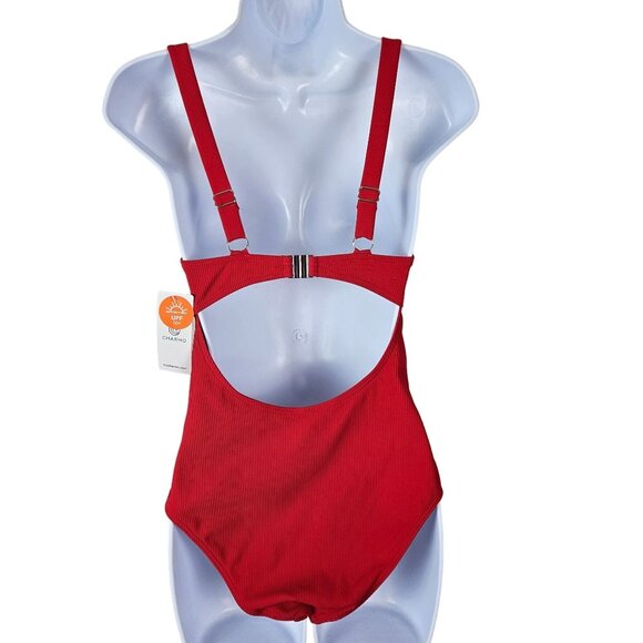 Charmo Womens Red Cutout Monokini One Piece Swimsuit Size Small Beach Pool Sexy - Picture 6 of 10